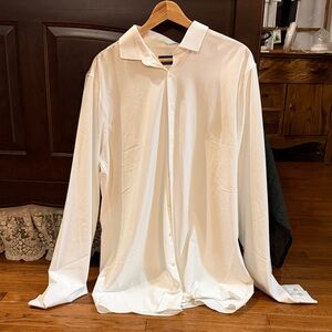 JF J.Ferrar Stretch Big & Tall Shirt - White